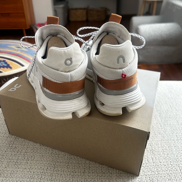 On Running Cloudnova Women’s Sneakers - Cream and Tan - Picture 4 of 4